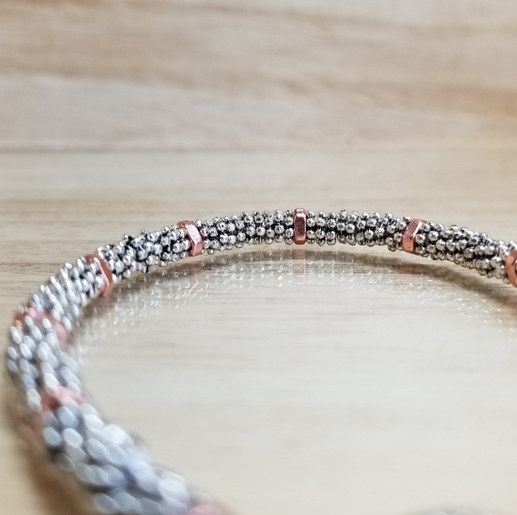 Ladies Two Tone Silver & Copper Beaded Bra… - Picture 8 of 13